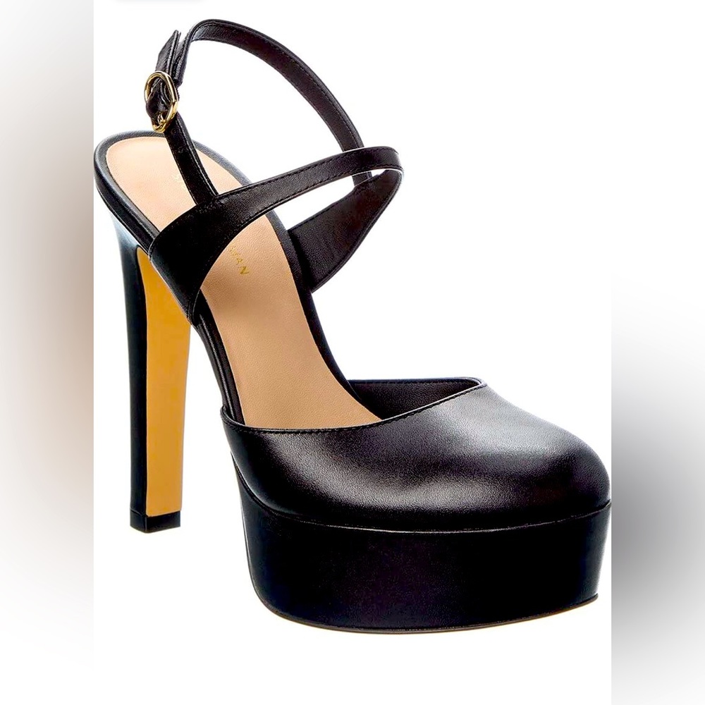 Stuart Weitzman Avenue 130 Leather Platform Pump size 9
